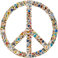 Colorful Circles Peace Sign 16 Variation 5 Without Background