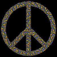 Colorful Circles Peace Sign 17