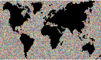 Colorful World Map Mosaic 2