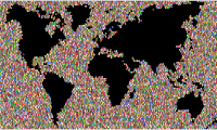 Colorful World Map Mosaic 3