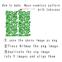 Maze-seamless pattern-making