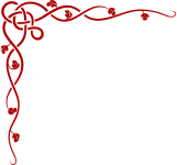 Red knot corner border
