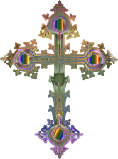 Prismatic Ornate Cross No Background