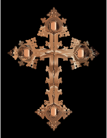 Polished Copper Ornate Cross