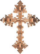 Polished Copper Ornate Cross No Background