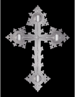 Platinum Ornate Cross