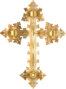 Golden Ornate Cross No Background