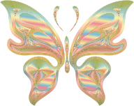 Prismatic Butterfly 17 Variation 2 No Background