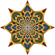 Colorful Flower Silhouette 5 Variation 3
