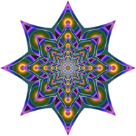 Colorful Flower Silhouette 5 Variation 4