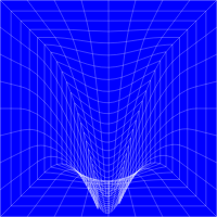 Blue Perspective Grid Distorted