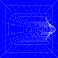 Blue Perspective Grid Distorted 2