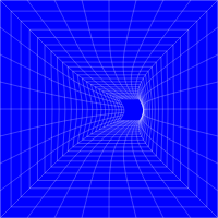 Blue Perspective Grid Distorted 3