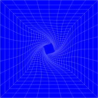 Blue Perspective Grid Distorted 6