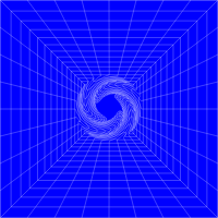 Blue Perspective Grid Distorted 8