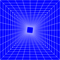 Blue Perspective Grid Distorted 9