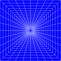 Blue Perspective Grid Distorted 10