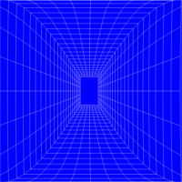 Blue Perspective Grid Distorted 11