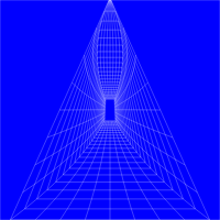 Blue Perspective Grid Distorted 14