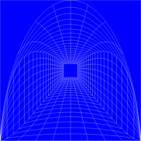 Blue Perspective Grid Distorted 15