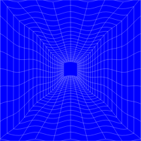 Blue Perspective Grid Distorted 16