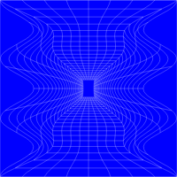Blue Perspective Grid Distorted 17