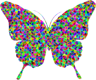 Prismatic Low Poly Butterfly 2