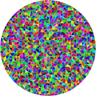 Prismatic Low Poly Circle