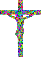 Prismatic Low Poly Crucifix