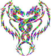 Prismatic Low Poly Double Dragon