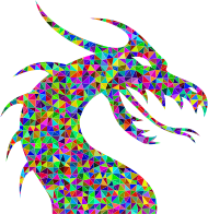 Prismatic Low Poly Dragon