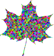 Prismatic Low Poly Maple Leaf