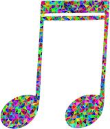 Prismatic Low Poly Musical Note