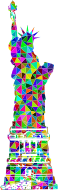Prismatic Low Poly Statue Of Liberty