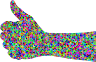 Prismatic Low Poly Thumbs Up