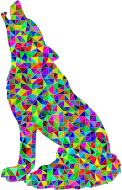 Prismatic Low Poly Wolf