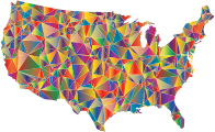 Low Poly United States Map