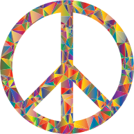 Low Poly Peace Symbol
