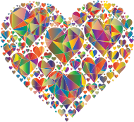 Low Poly Hearts In Heart