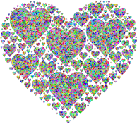 Prismatic Low Poly Hearts In Heart Higher Detail
