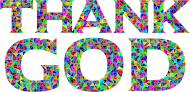 Prismatic Low Poly Thank GOD