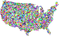 Prismatic Tiled United States Map