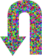Prismatic Low Poly U Turn Arrow