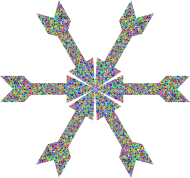 Prismatic Low Poly Arrow Art