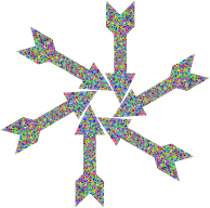 Prismatic Low Poly Arrow Art 2