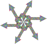 Prismatic Low Poly Arrow Art 3