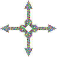 Prismatic Low Poly Arrow Art 4