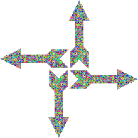 Prismatic Low Poly Arrow Art 5