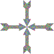 Prismatic Low Poly Arrow Art 6