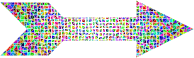 Prismatic Low Poly Fractured Arrow
